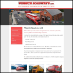 Screen shot of the Wisbech Roadways Ltd website.