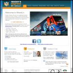 Screen shot of the Woody's Service Haulage Centre website.