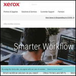 Screen shot of the Xerox Engineering Systems website.