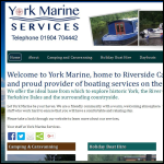 Screen shot of the York Marine Services website.