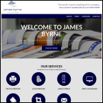 Screen shot of the James Byrne Printing Ltd website.