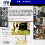 Screen shot of the BT Precision Engineering website.