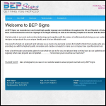Screen shot of the BEP Signs website.