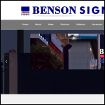 Screen shot of the Chris Benson Signs Ltd website.