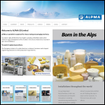 Screen shot of the ALPMA GB Ltd website.