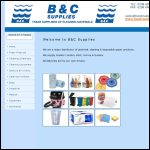 Screen shot of the B & C Supplies website.
