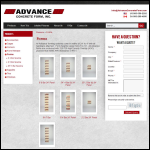 Screen shot of the Advance Wall Ties website.