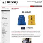 Screen shot of the A & J Brooks website.